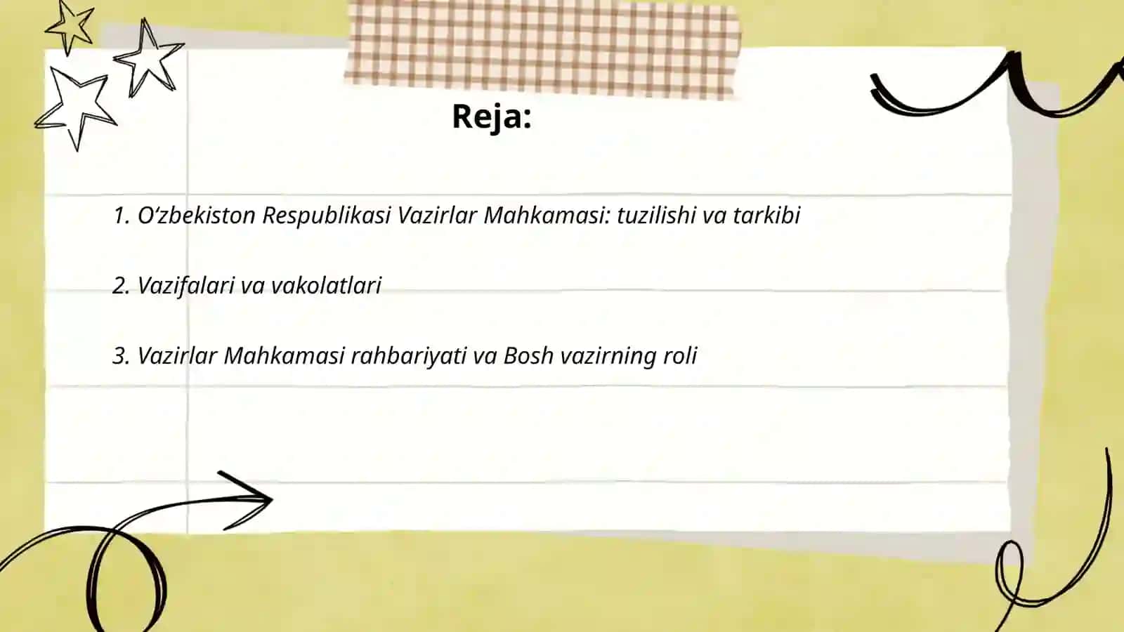 Oʻzbekiston Respublikasi Vazirlar Mahkamasi: tuzilishi va tarkibi 2