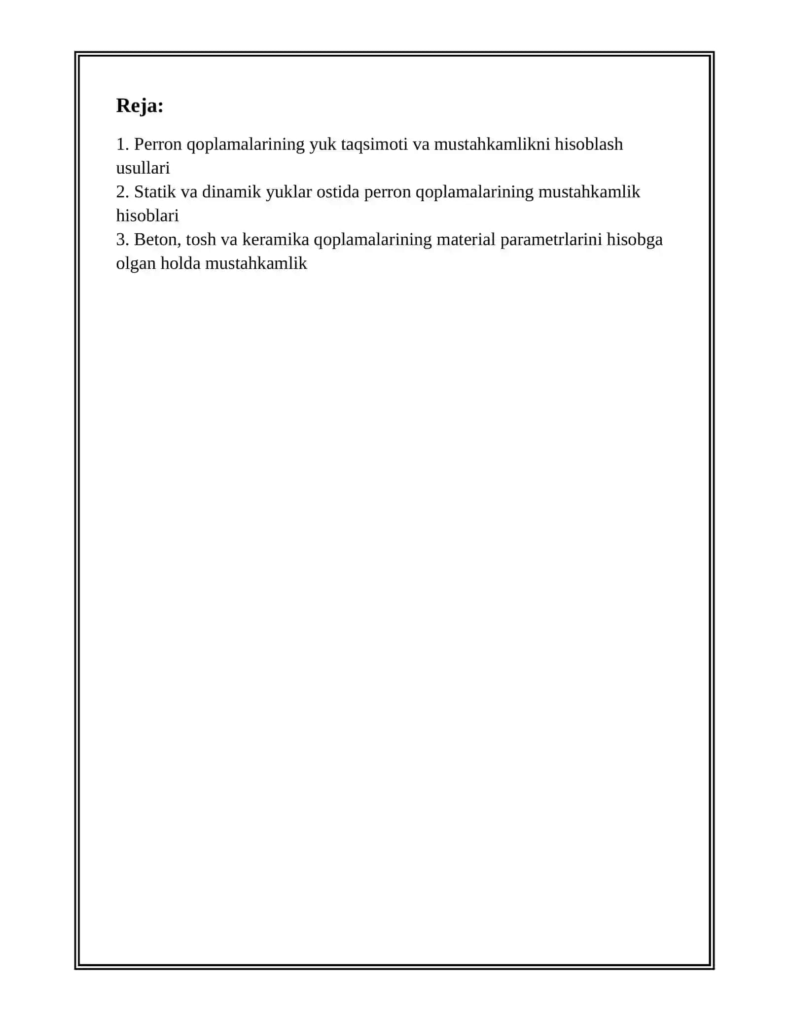 PERRON QOPLAMALARINING MUSTAHKAMLIK HISOBLARI 2