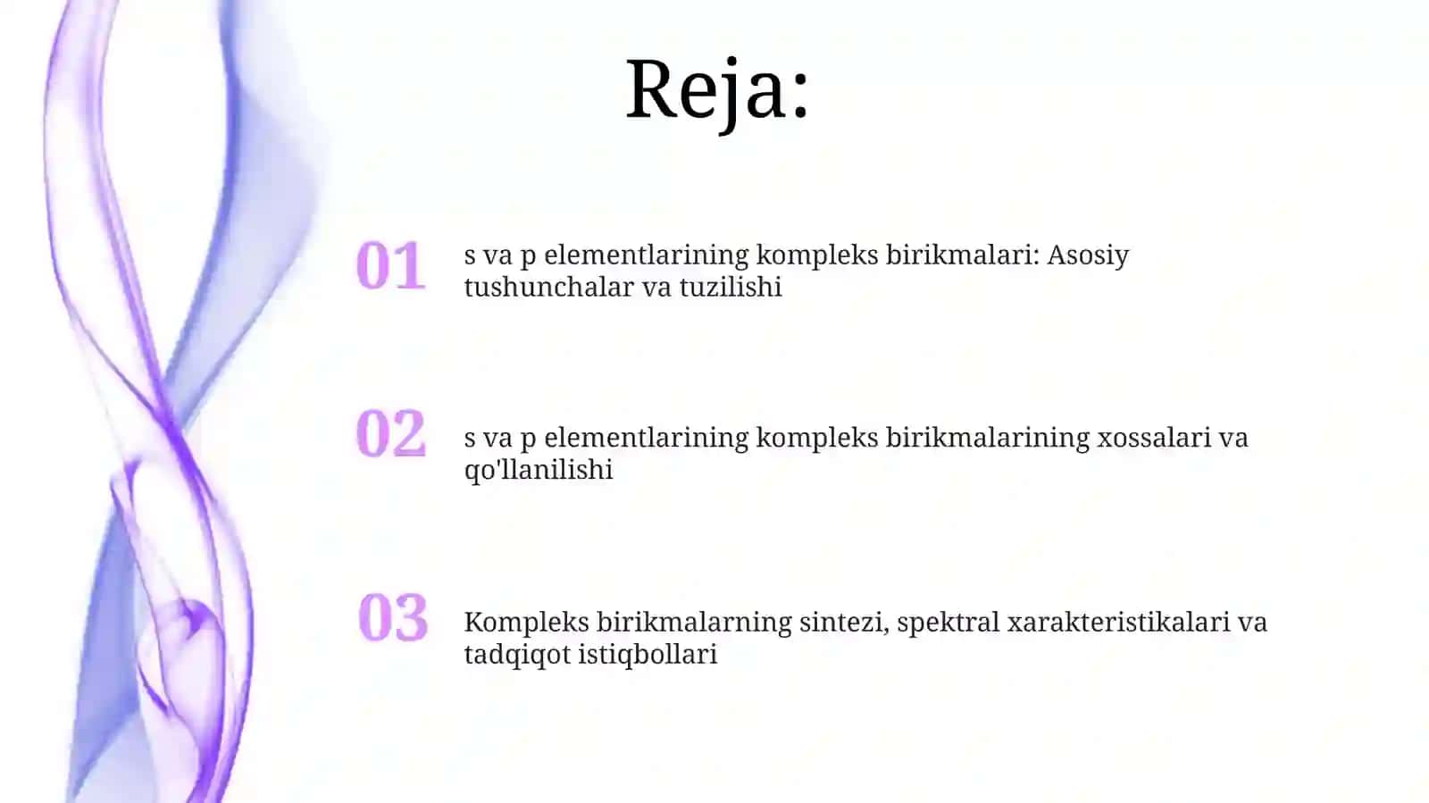 S va p elementlarining kompleks birikmalari 2
