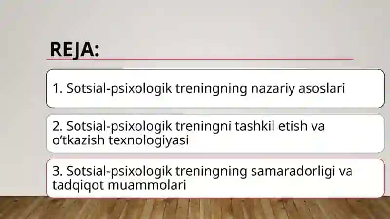 Sotsial psixologik trening 2