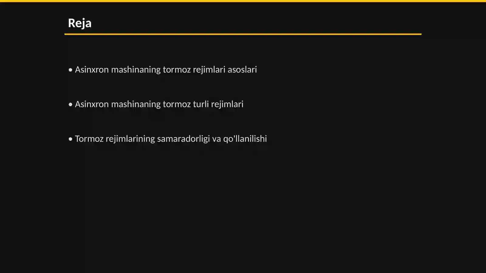 Asinxron mashinaning tormoz rejimlari 2