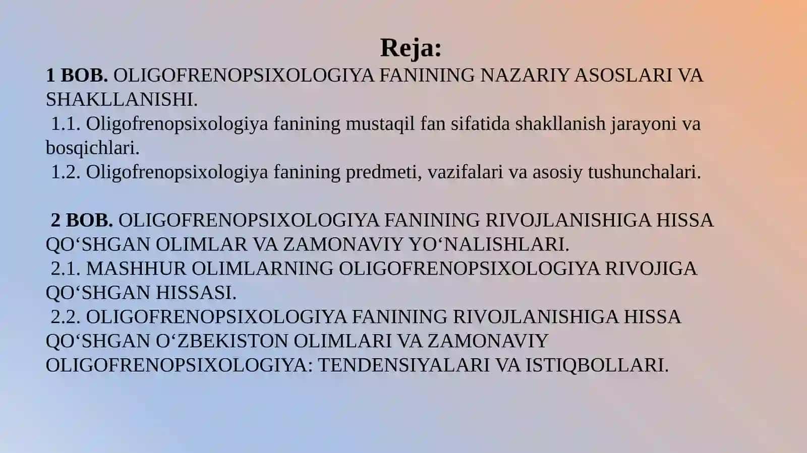 Oligofrenopsixologiya fanining rivojlanish tarixi 2