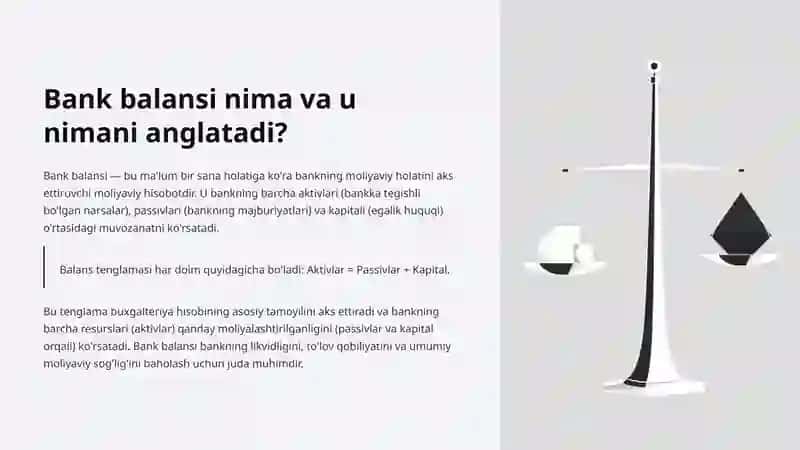 Bank Balansi va Hisobvaraqalar Hisobi: Asoslar 2
