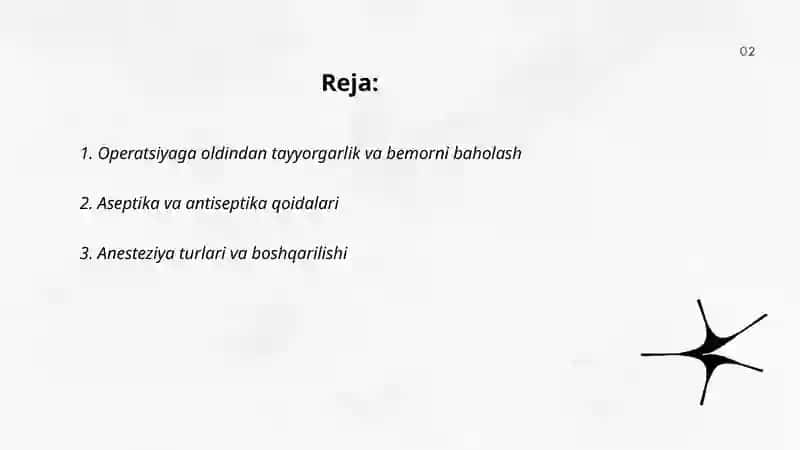 Xirurgik operatsiyalar oʻtkazish 2