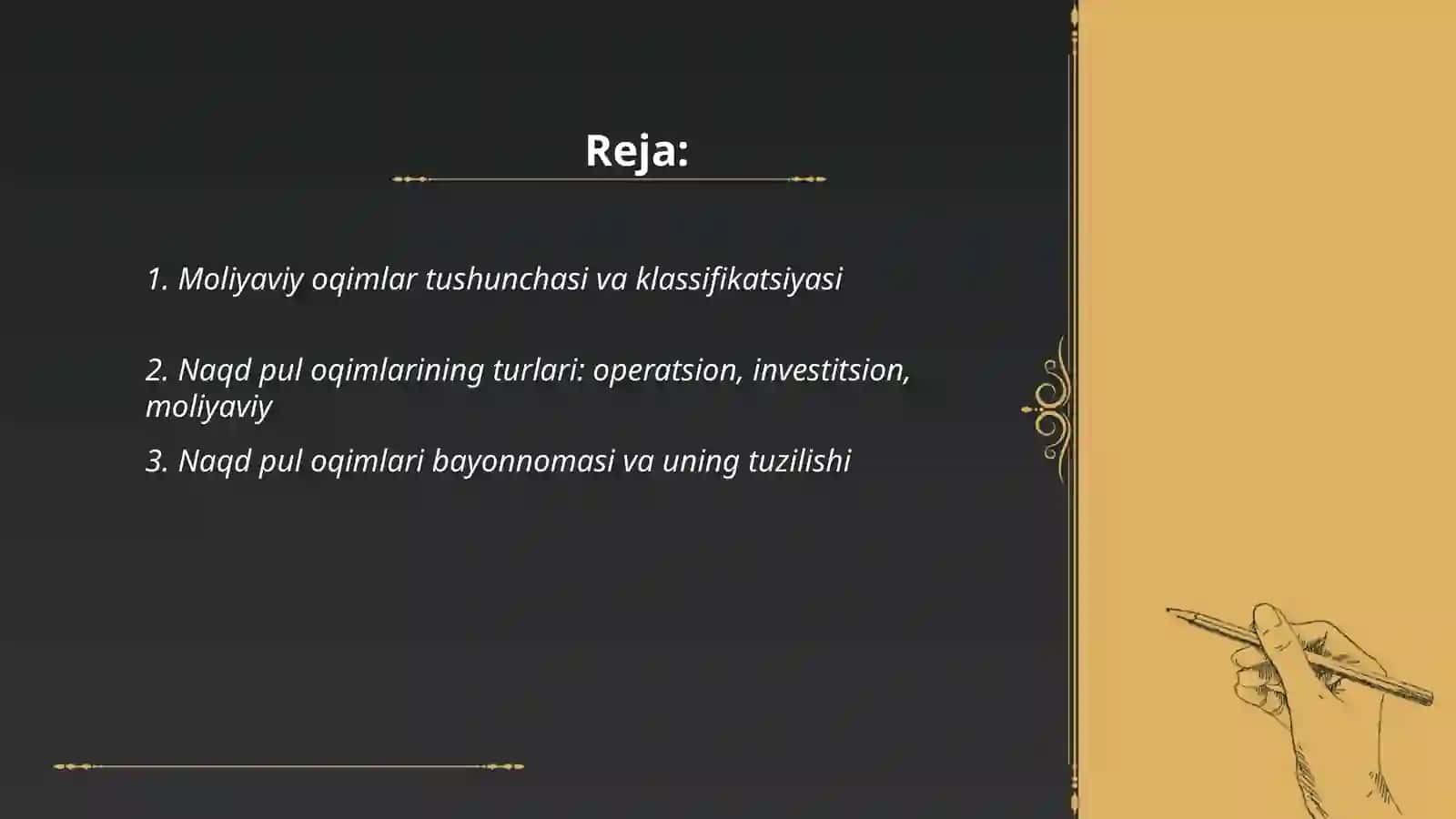 Moliyaviy oqimlarning mazmuni va ularni boshqarish 2