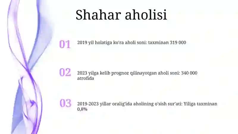 Nukus Shahrining 2019-2023 Yillardagi Statistikasi 2