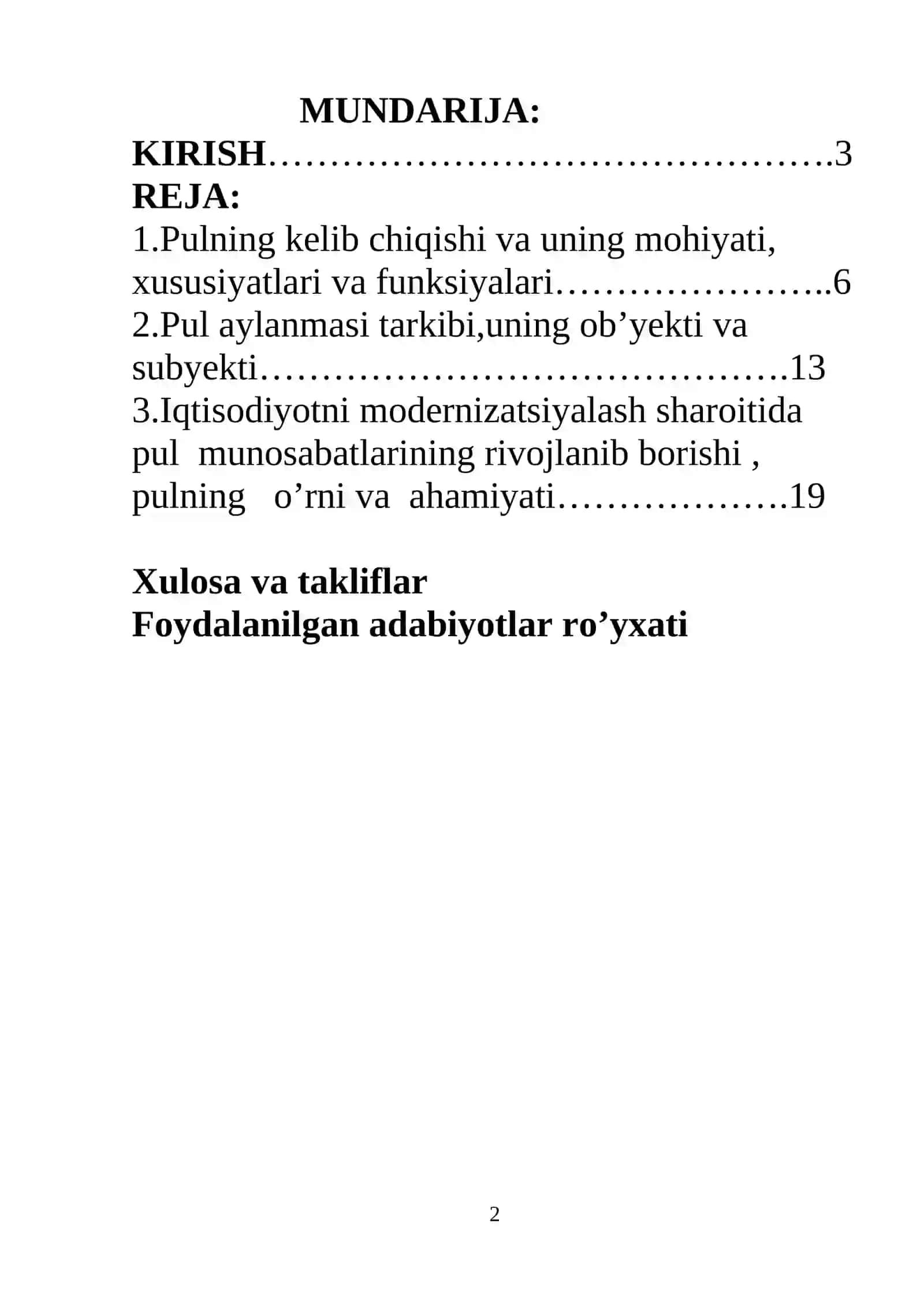 Pulning paydo bo’lishi, pul aylanmasi va uning tarkibi 2