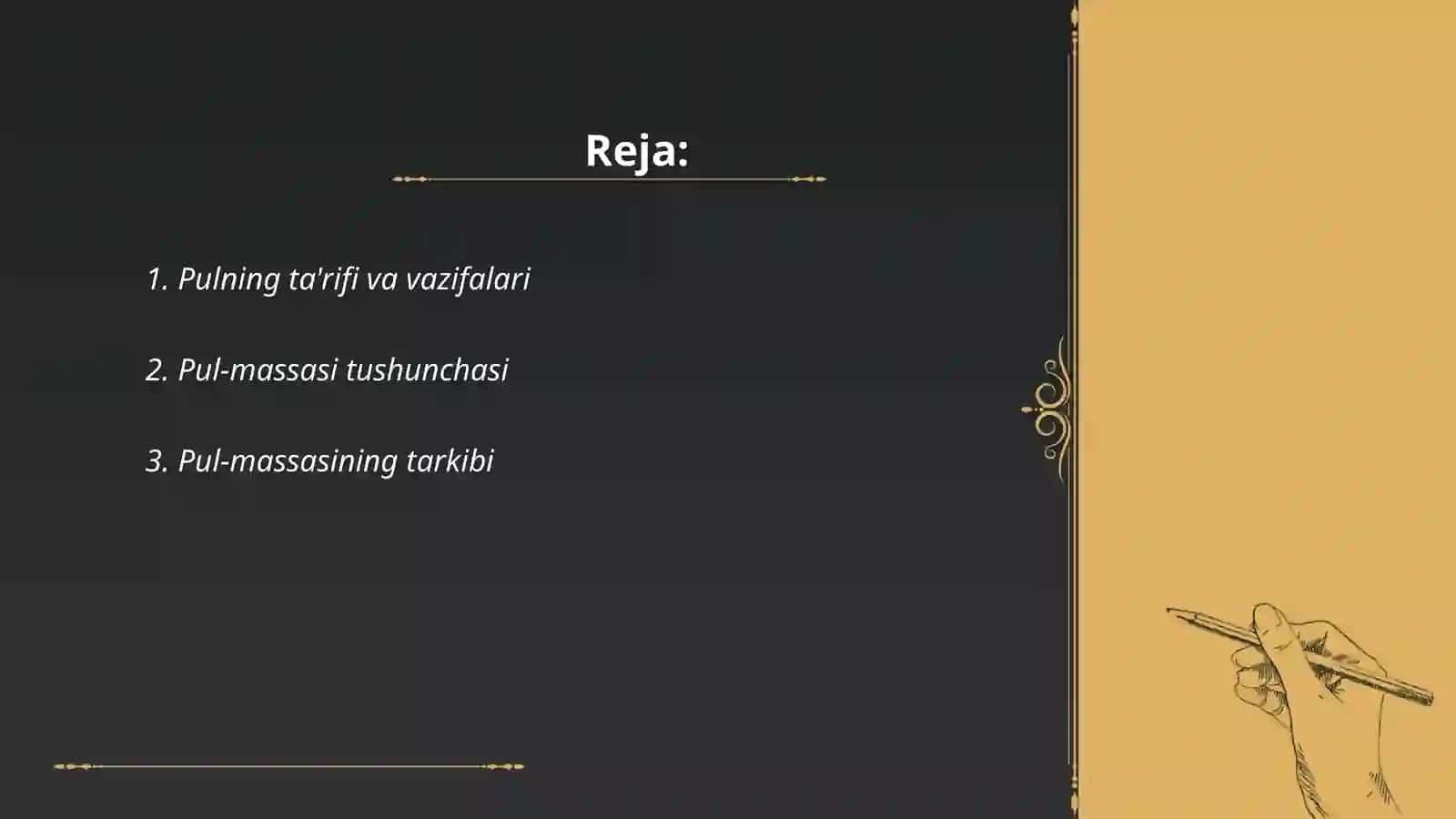 Pul massasi va pul agregatlari 2