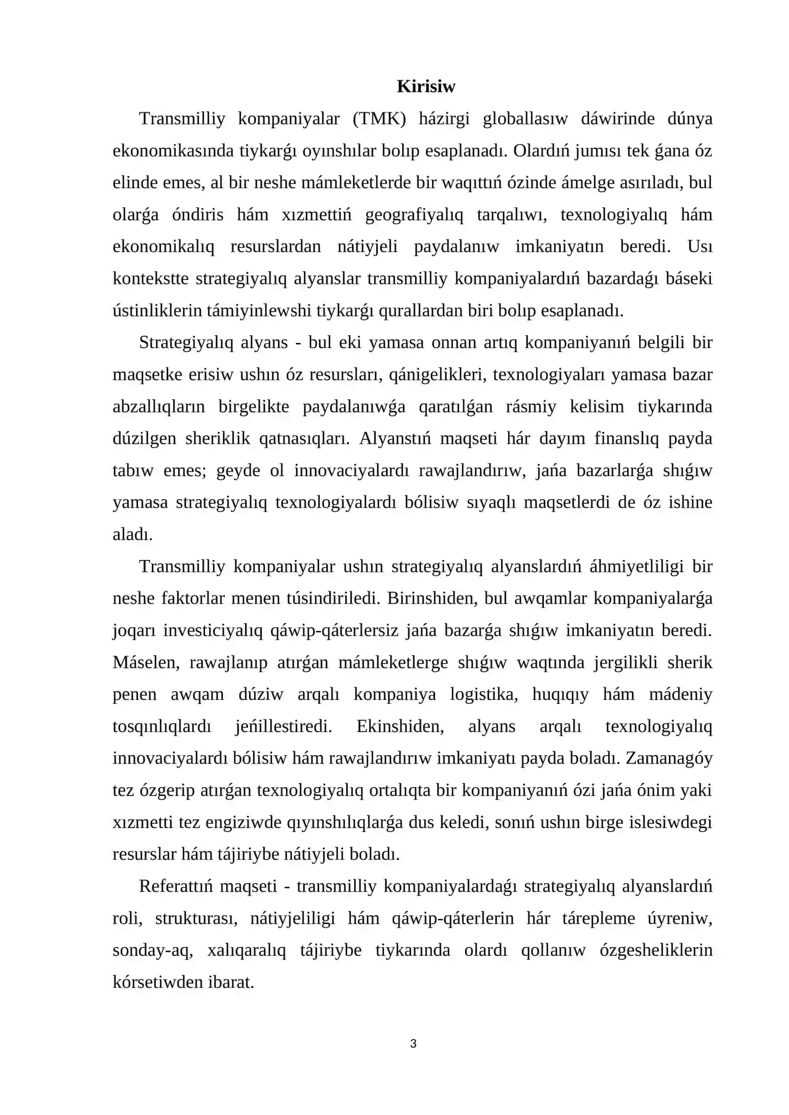 Transmilliy kompaniyalarda strategiyalıq alyanslar 2