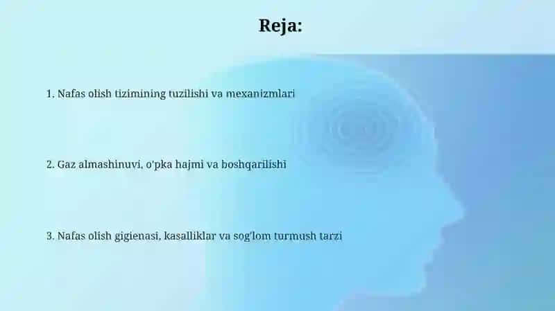 8 sinfda nafas organlari mavzusining òqitilishi 2