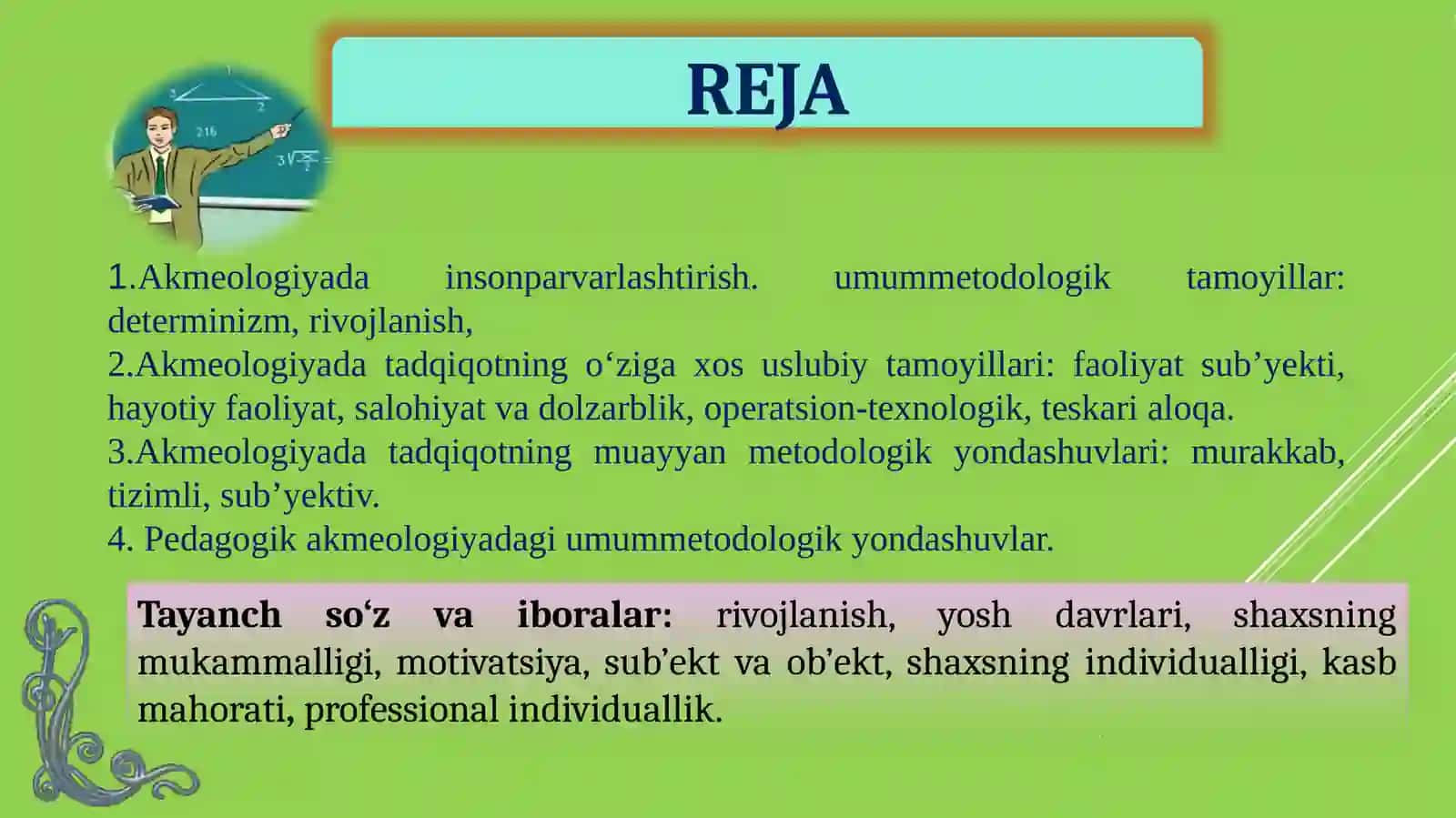 PEDAGOGIK AKMEOLOGIYA fani 2