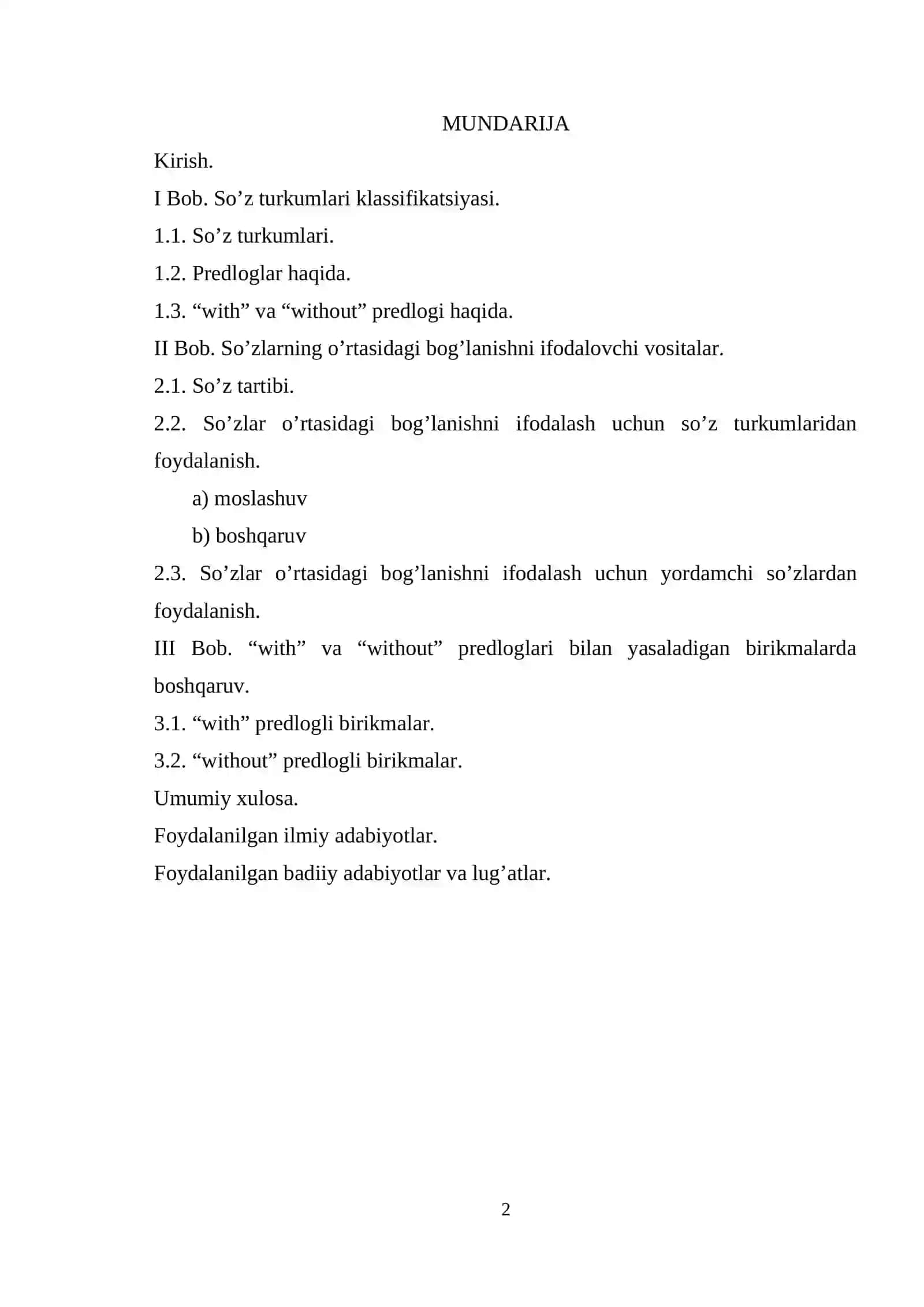 So’z turkumlari klassifikatsiyasi 2