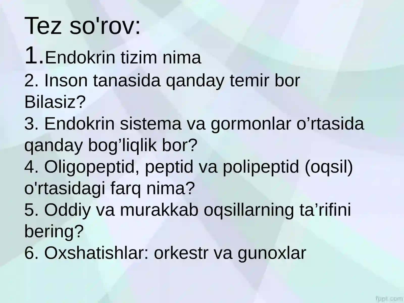 Endokrin bezlar biokimyosi 2