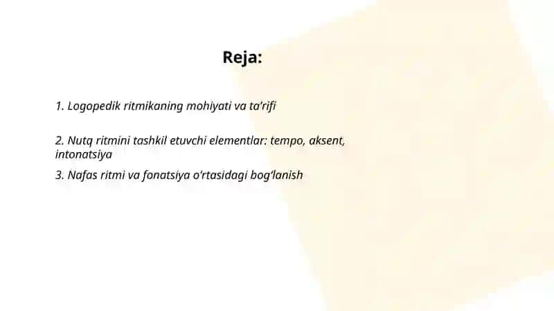 Logopedik ritmikaning predmeti 2
