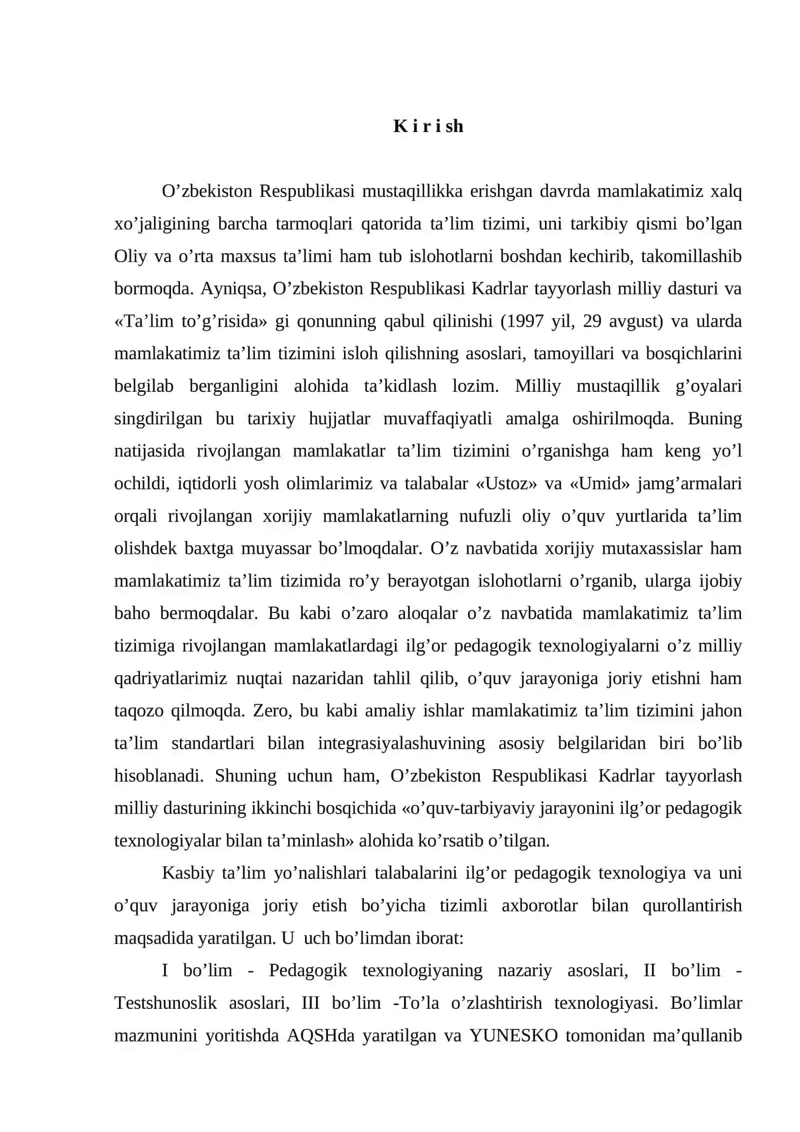 “Ta’lim to’g’risida”gi Qonun 2