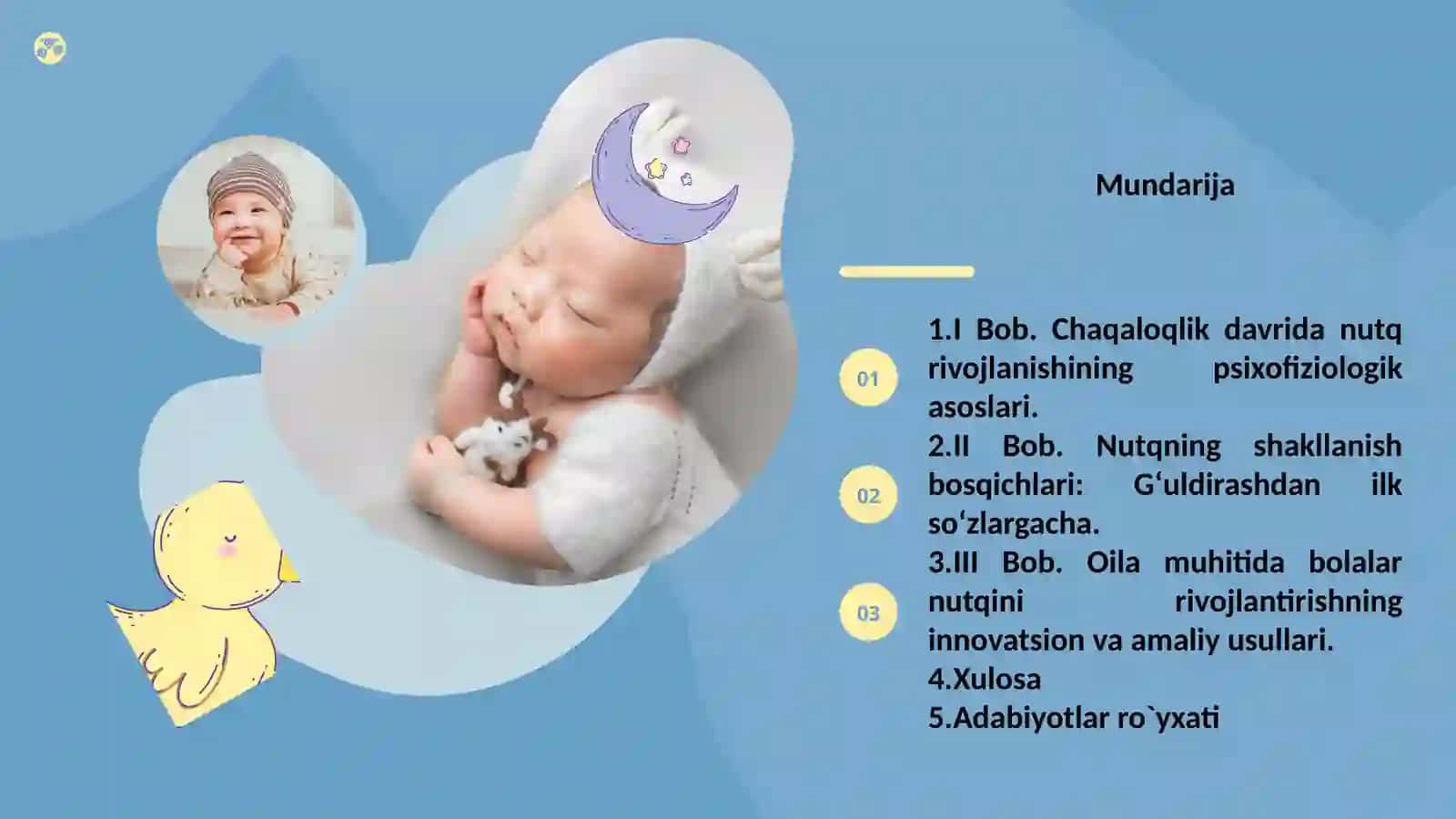 Chaqaloqlik davri dabolararni nutqini o`stirish 2