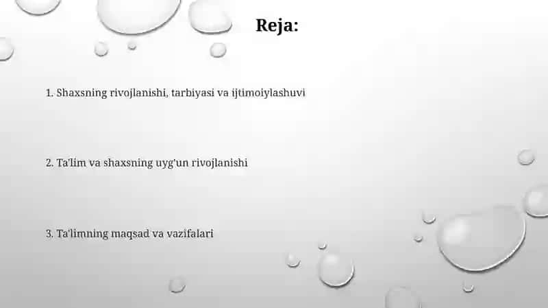 Ta'limning maqsad va vazifalari 2