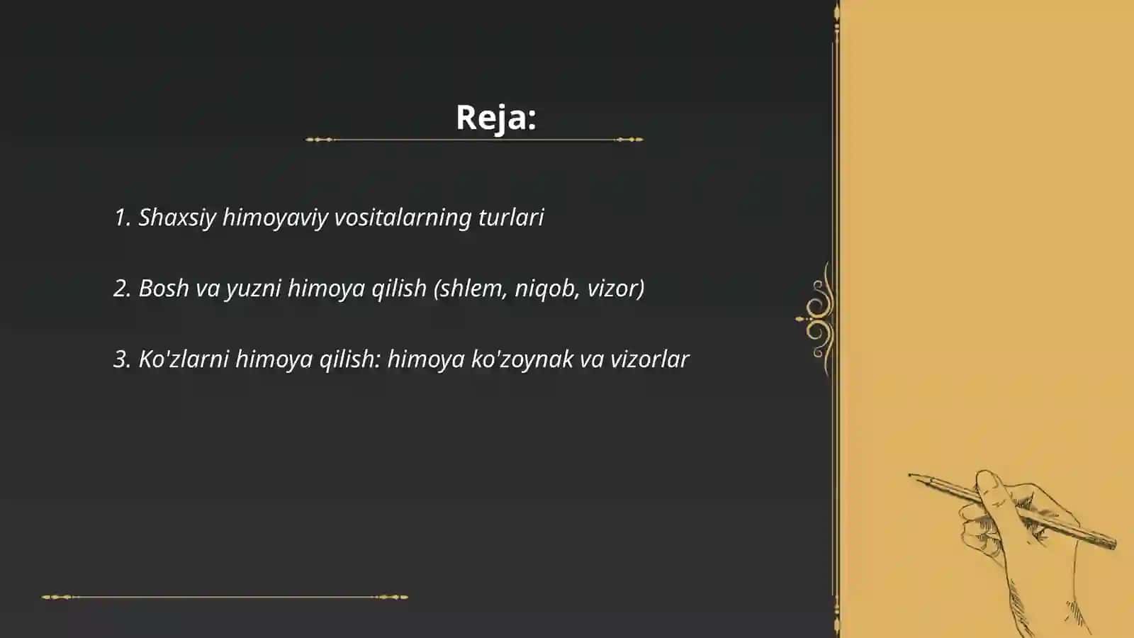 Shaxsiy himoyaviy vositalar 2