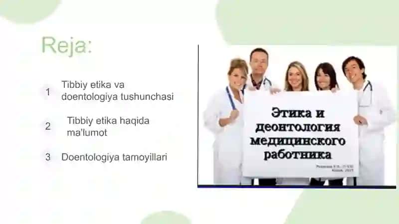 Tibbiyot va Doentologiya asoslari kitobi 2