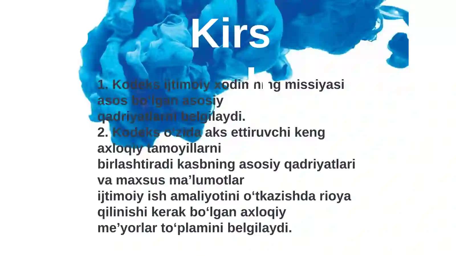 Ijtimoiy ish hodimlarining axloq kodekisi 2