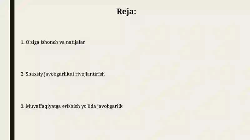 Shaxsiy javobgarlikni shakllantrish 2