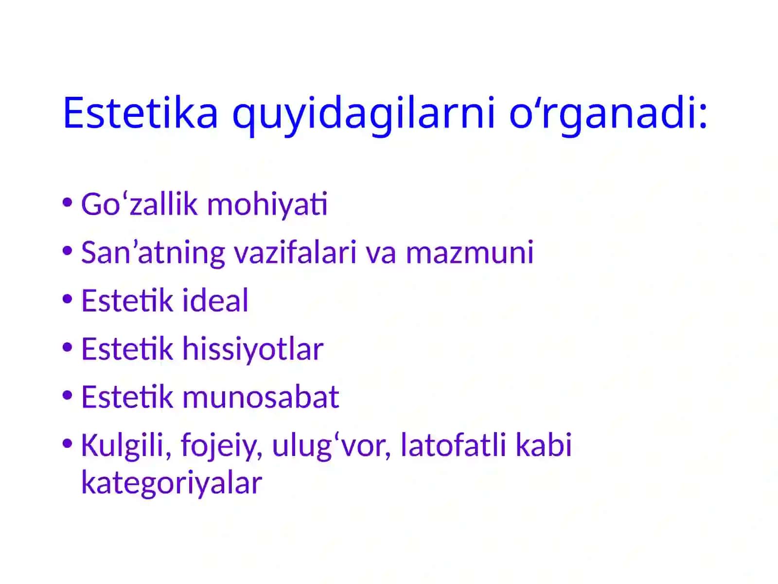 Falsafa .Estetika 2
