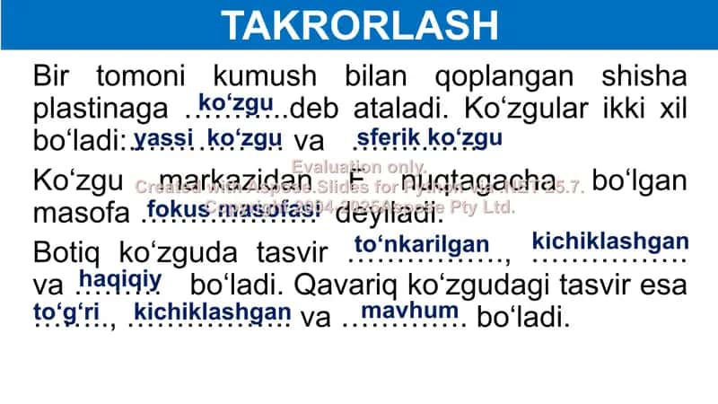 Linzalar haqida tushuncha 2