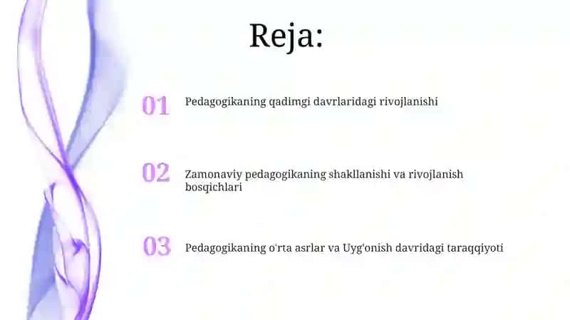 Jahon pedagogik fani rivojlanishi tarixining bayoni 2