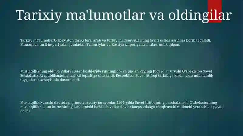 O'zbekistondagi Ijtimoiy Siyosiy Jarayonlar 2