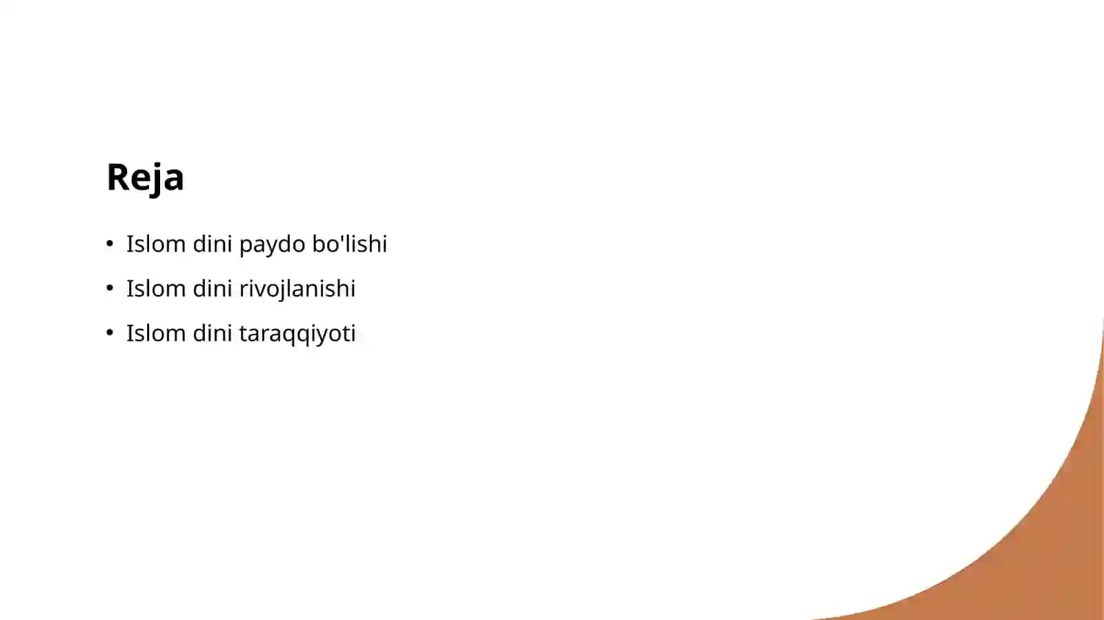 Islom dini tarixi bo'yicha mustaqil ish 14 varoqli 2