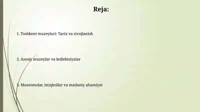 Toshkent muzeylarining tarixi va rivojlanishi 2
