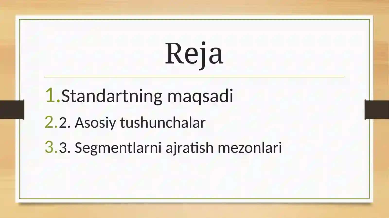 8-son MHXS (IFRS 8) – “Segmentlar bo‘yicha hisobot” 2