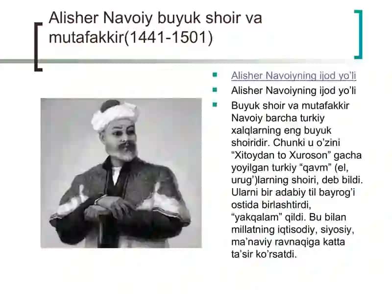 ALISHER NAVOIYNING HAYOTI VA IJODI 2