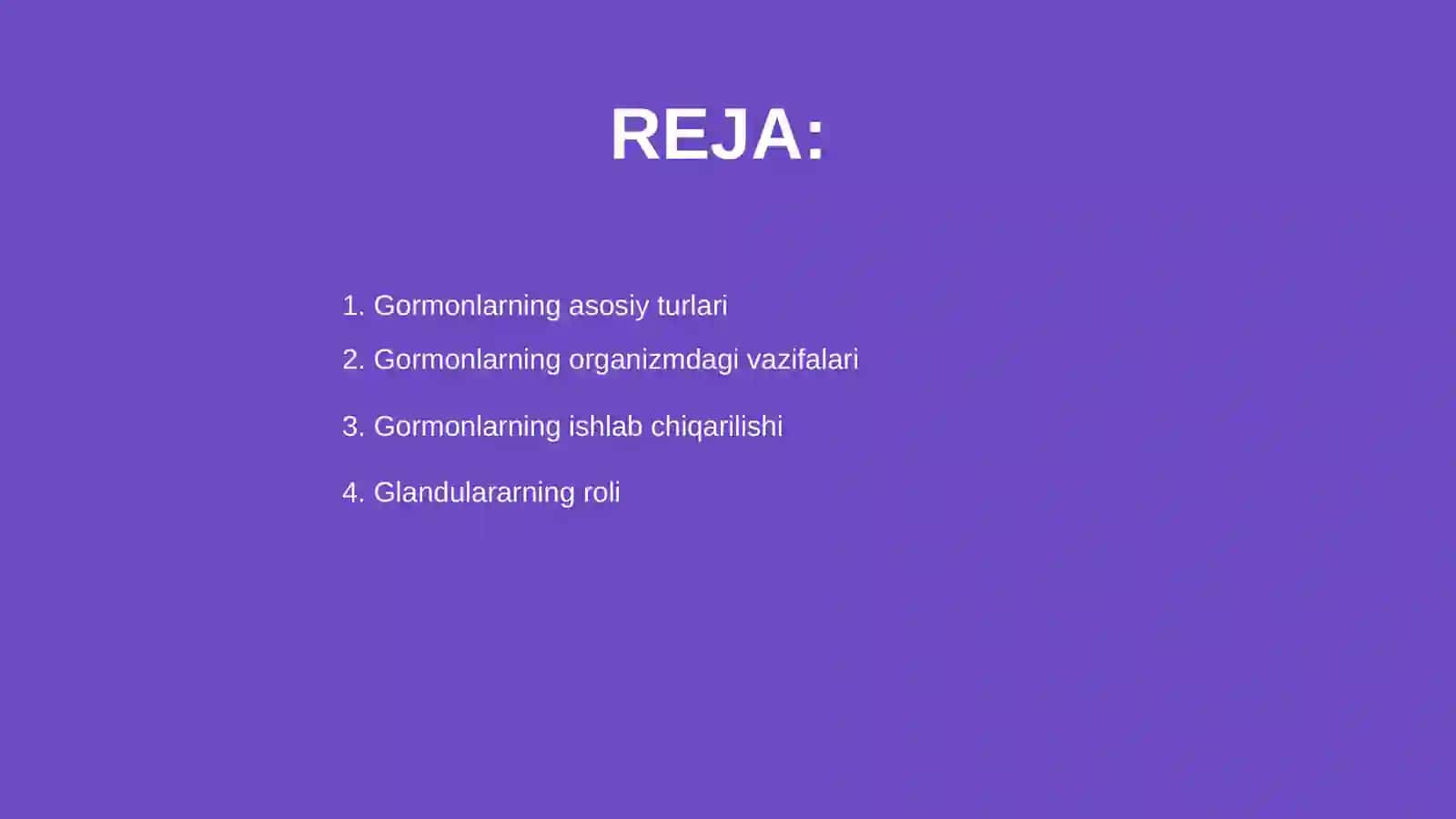 Gormonlarning organizmdagi biokimyoviy roli 2