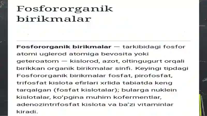Fosfororganik birikmalar 2