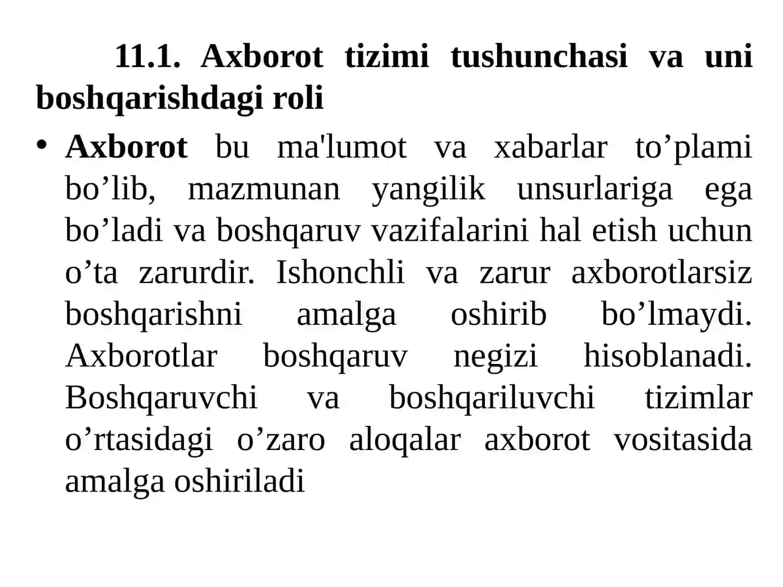 BOSHQARISHDA AXBOROT VA KOMMUNIKATSIYA 2
