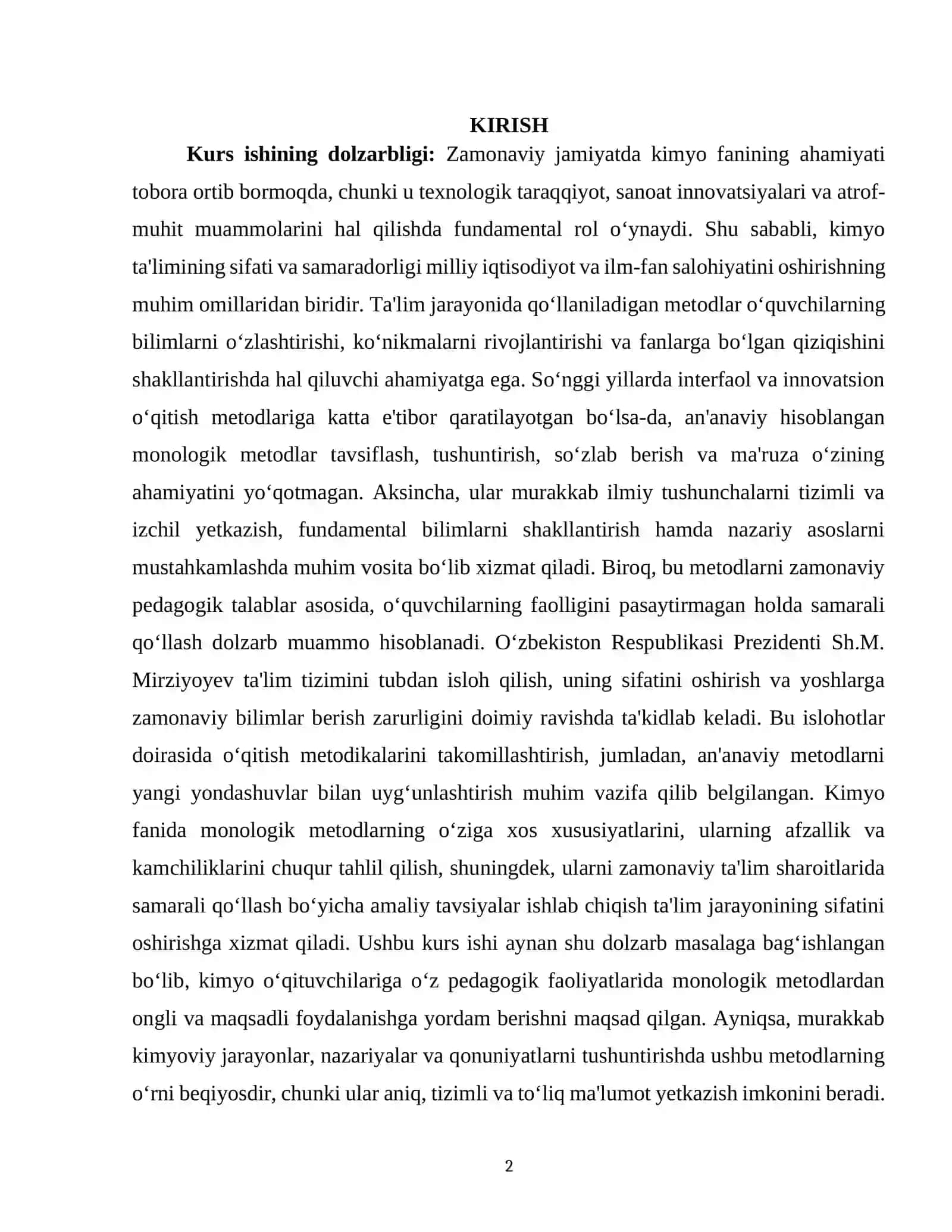 KIMYO TA'LIMIDA MONOLOGIK METODLARNING NAZARIY ASOSLARI VA PEDAGOGIK AHAMIYATI 2