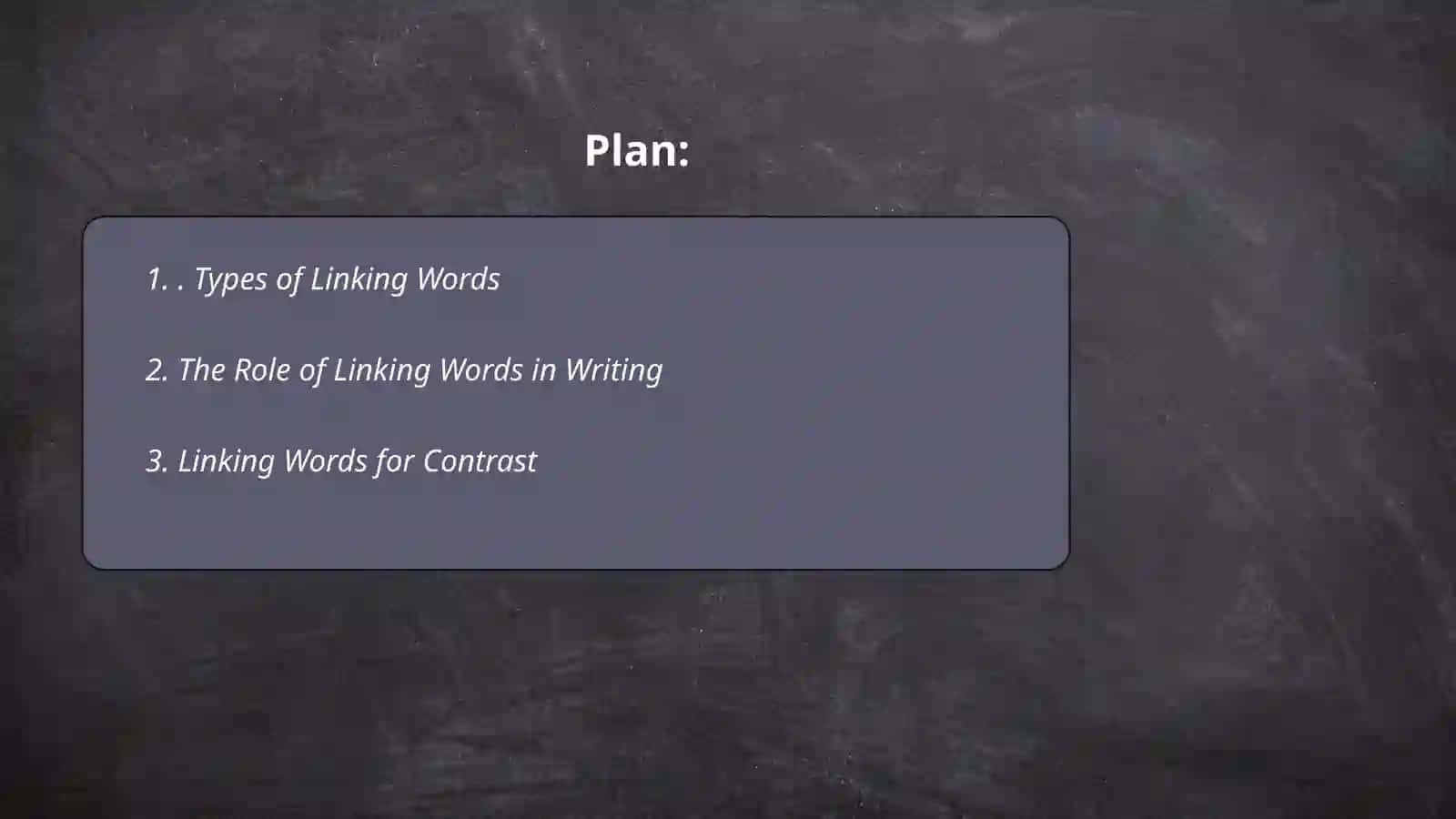 Linking words and invitation cards 2