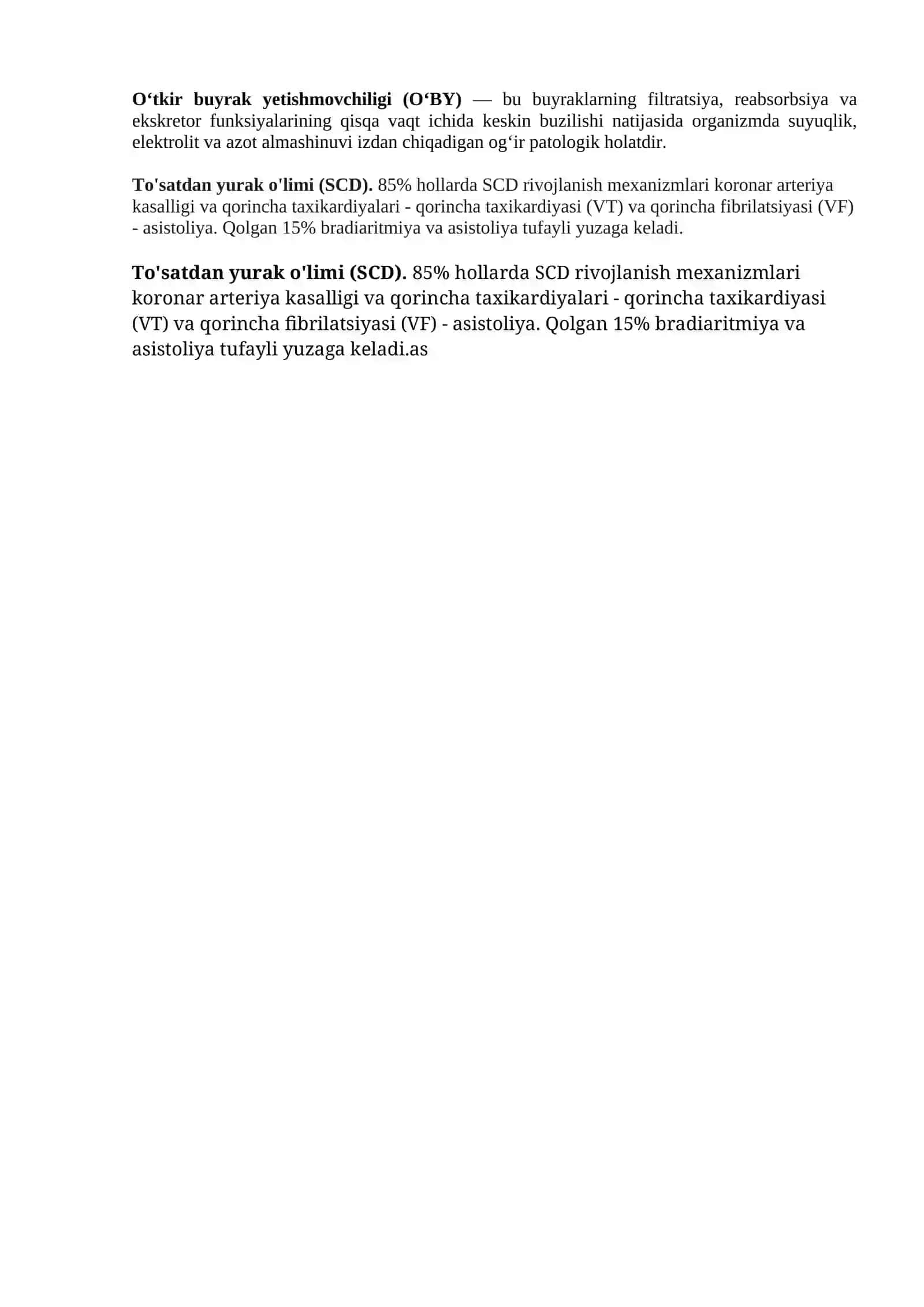Intensiv terapiya faniga kirish. Asosiy tushunchalar va terminlar 2