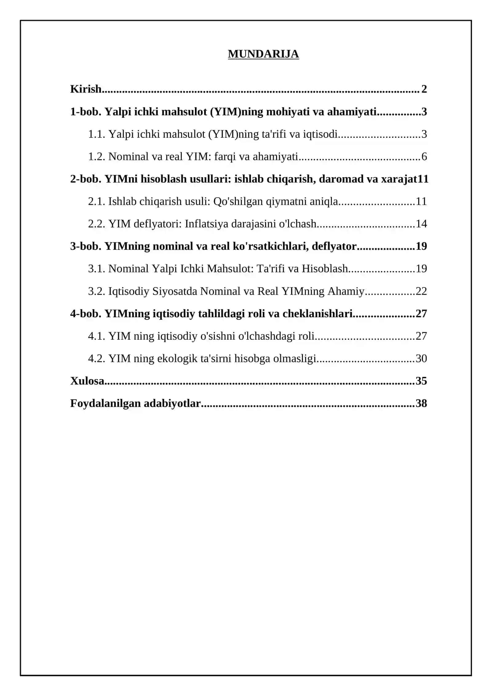 Yalpi ichki mahsulot va uni hisoblash usullari 2