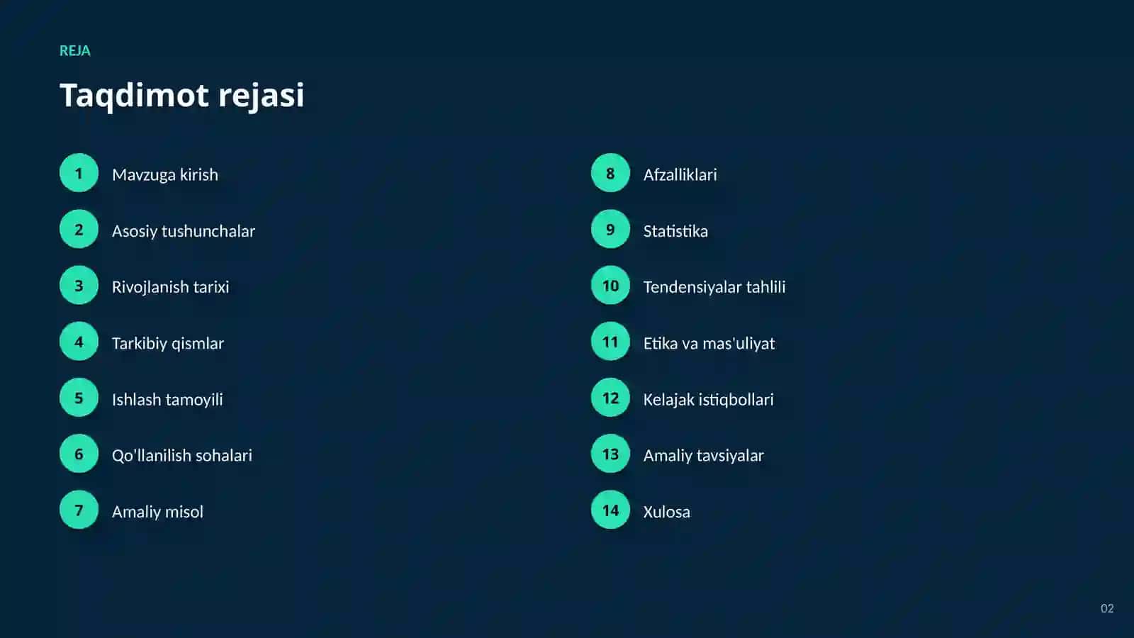 SUN'IY INTELLEKT • AI VA KATTA MA'LUMOTLAR 2