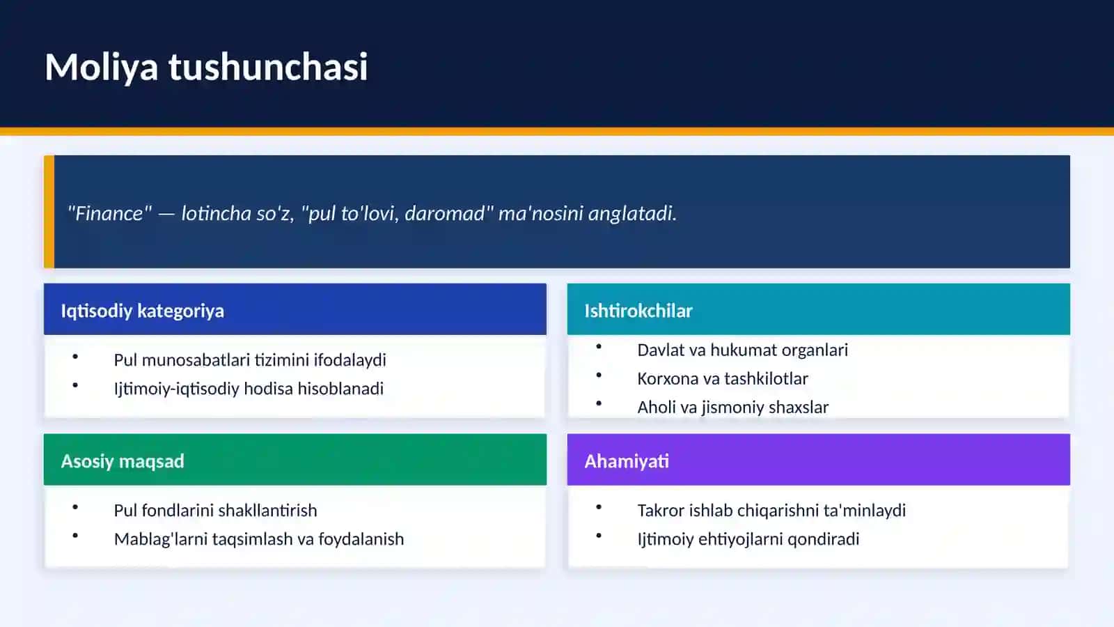 MOLIYA TIZIMI VA MOLIYAVIY SIYOSAT 2