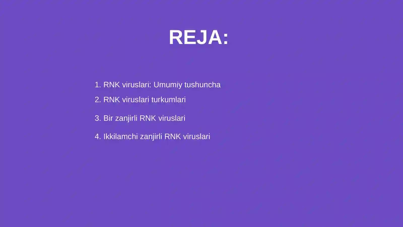 RNK saqlovchi viruslar klassifikatsiyasi 2