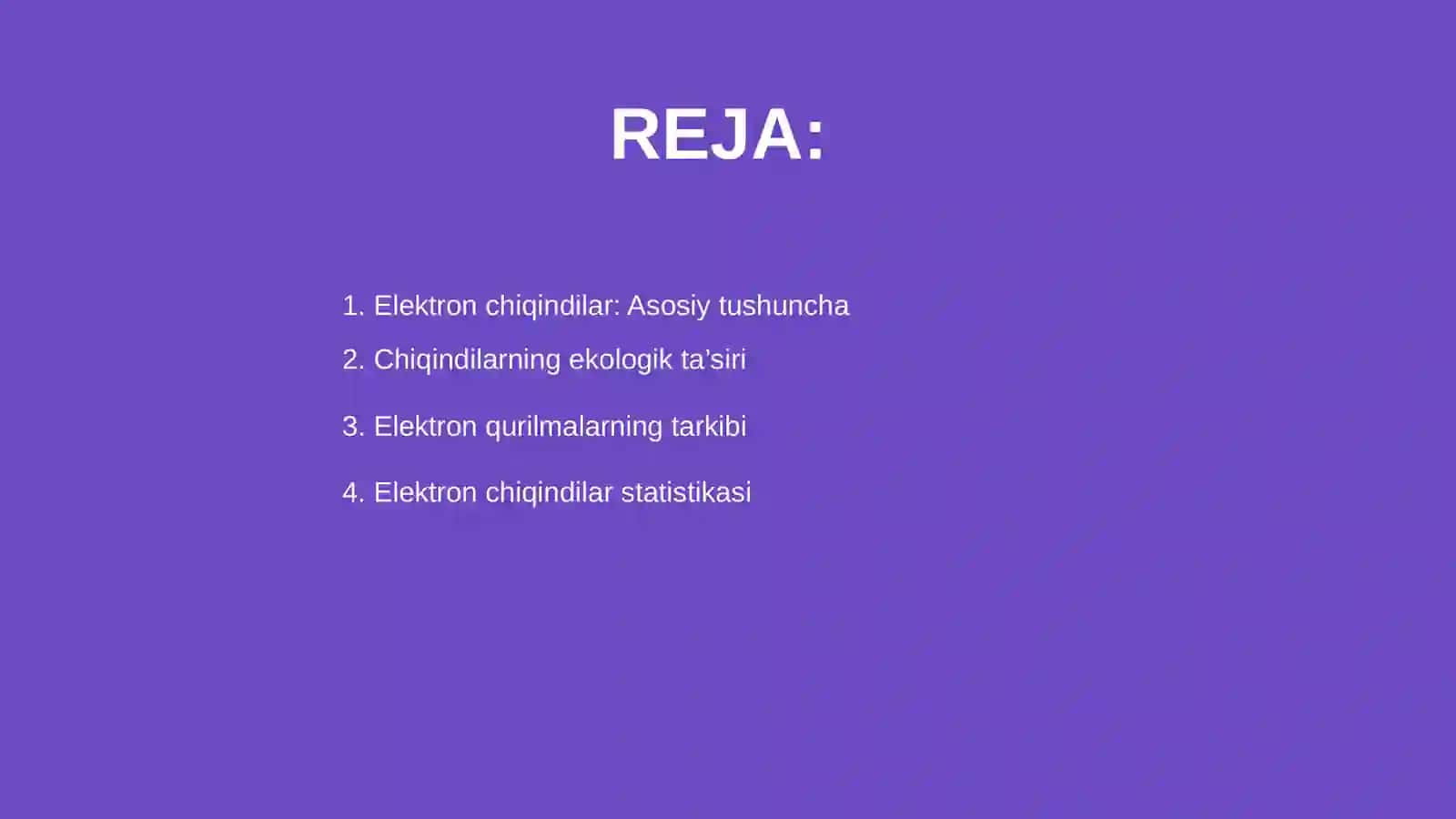 Elektron va elektrik chiqindilar muommosi 2