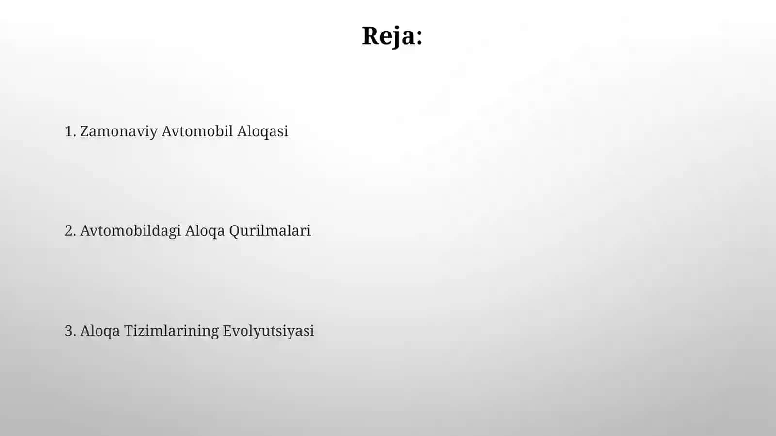 Avtomobil aloqa vositalari 2