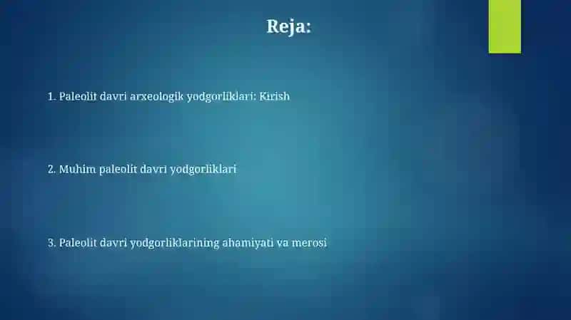 Paleolit davri arxeologik yodgorliklari 2