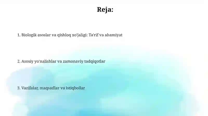 Biologik asoslari: Ta'rif va ahamiyat 2