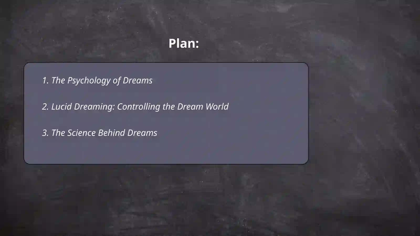 Dreams and reality 2