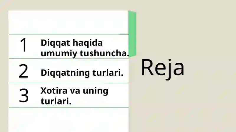 Diqqatning turlari 2