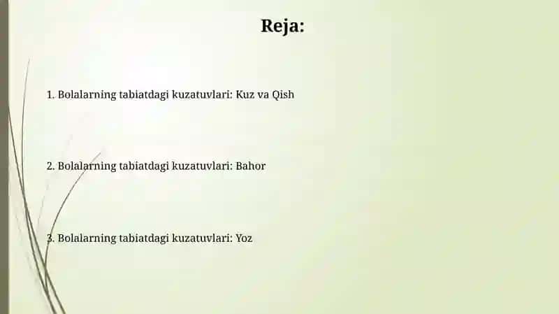 Bolalarning tabiatdagi kuzatuvlari: Bahor 2